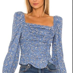 Tonina Top in Blue Ivory Floral
ASTR THE LABEL